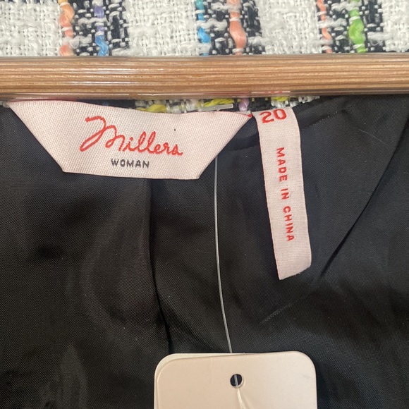 Millers - Long Sleeve Zip boucle jacket multi coloured check - Size 20 - Picture 6 of 8